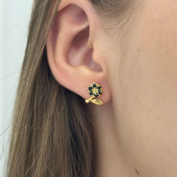 Topos De Dama Con Diseño De Flores De Cristales Verdes