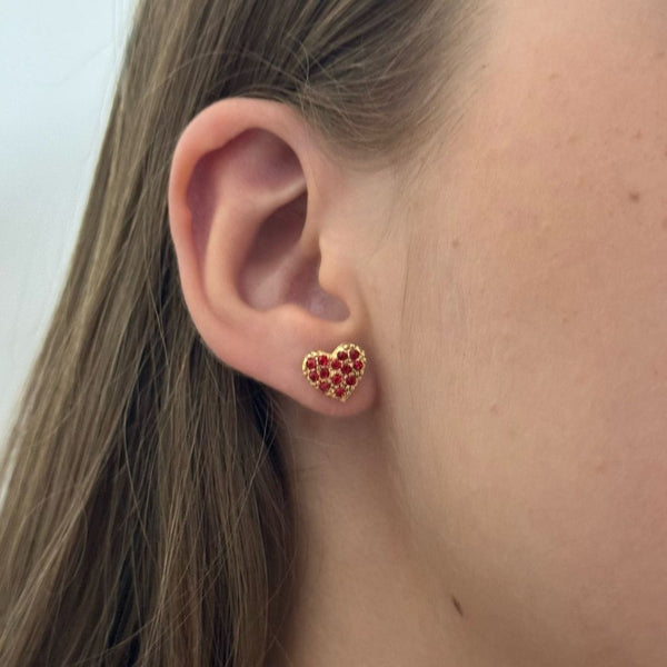 Topos De Dama De Corazón De Piedras Rojas