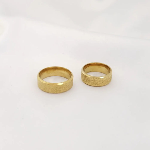 Par De Argollas De Matrimonio De Diseño Rustico Cristal