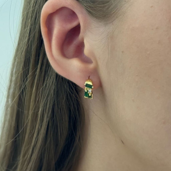 Topos De Dama De Cristales Blancos y Verdes