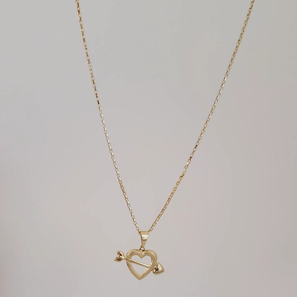 Cadena De Dama De Tejido Aros de 50-1mm de Grosor + Dije de Corazón + Envío Gratis
