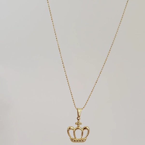 Cadena De Dama De Tejido Militar de 50-1mm de Grosor + Dije de Corona + Envío Gratis