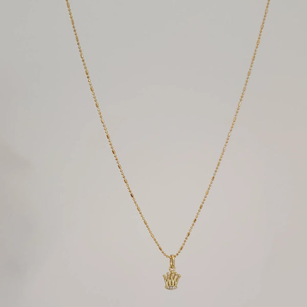 Cadena De Dama De Tejido Militar de 50-1mm de Grosor + Dije de Corona + Envío Gratis