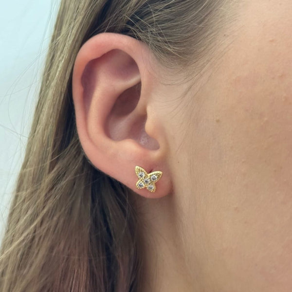 Topos De Dama Con Diseño De Mariposa Cristal