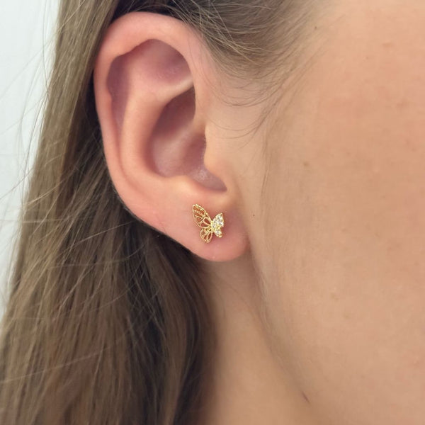 Topos De Dama Con Diseño De Mariposa Cristal