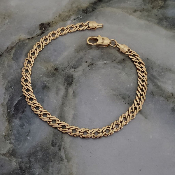 Esclava De Caballero de Tejido Cubana Cruzada de 20cm-5mm De Grosor