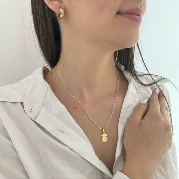 Cadena De Dama De Tejido Crispeta de 50cm-1mm De Grosor + Dije de Tous