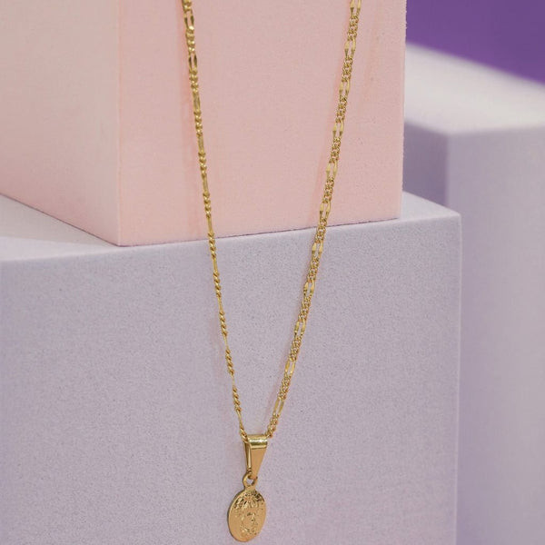 Cadena De Dama De Tejido Cartier de 50cm-1mm De Grosor + Dije De La Virgen de Guadalupe