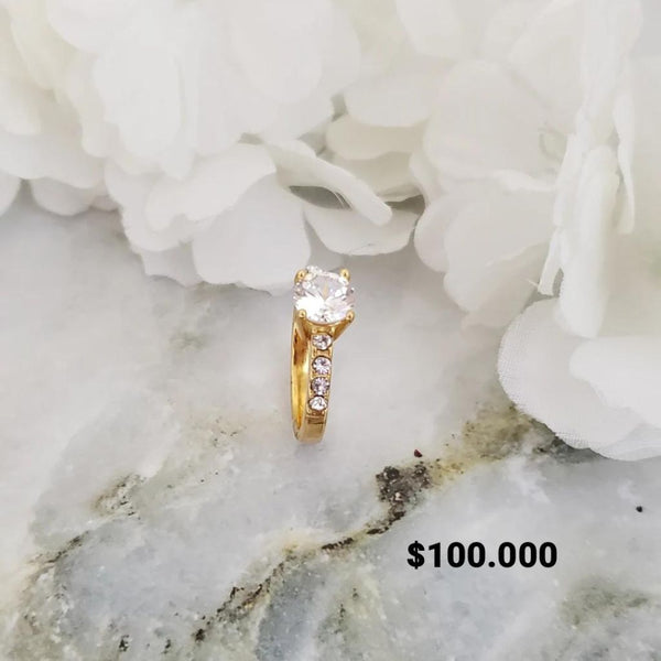 Anillo De Dama De Piedras Cristales
