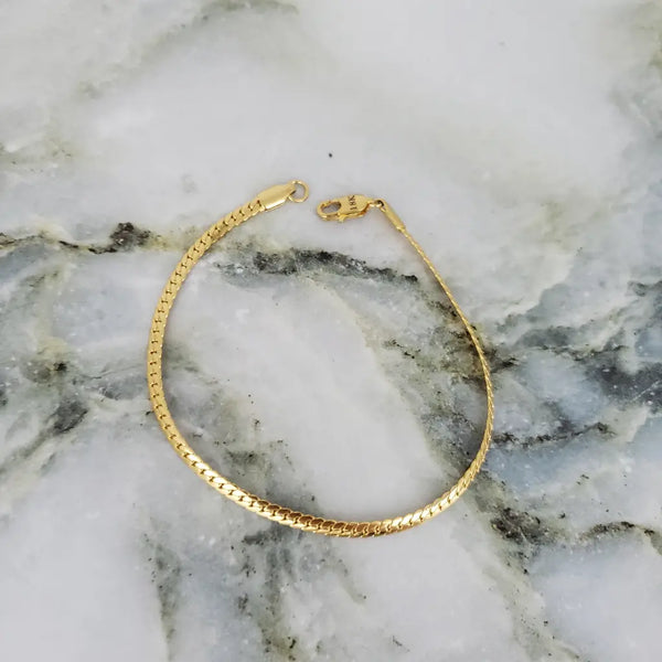 Esclava De Caballero De Tejido Serpiente De 20cm-3mm De Grosor + Envío Gratis