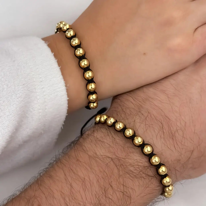 Manillas Para Parejas De Balines Lisos De 4mm