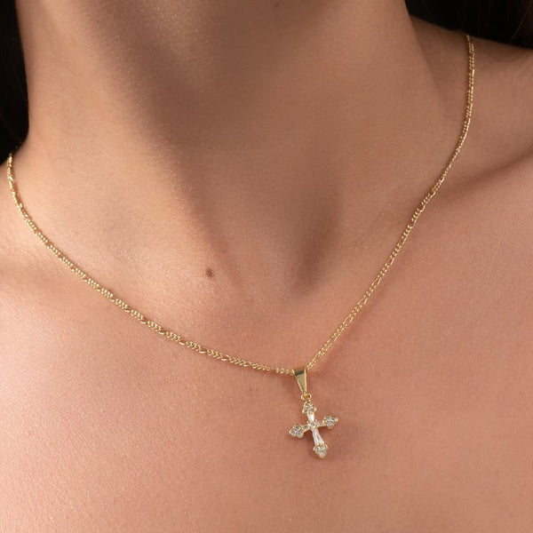 Cadena Catier 45CM - 50CM (2mm) + Cruz Circonia