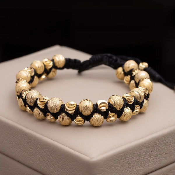 Pulsera Italiana Diamantada De Caballero Con Balines Diamantados de 6mm y Balines de 5mm