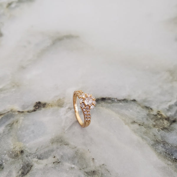 Anillo De Dama De Flor De Cristales