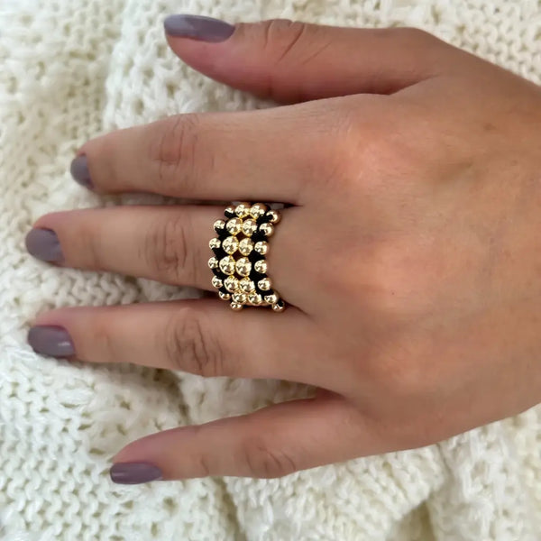 Anillos Tejidos Dorados Orolaminado18k