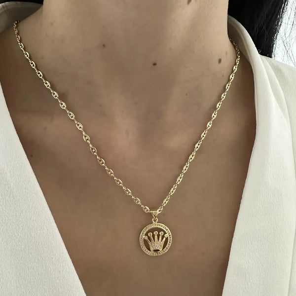 Cadena De Dama De Tejido Gucci de 50cm-3mm De Grosor + Dije de Rolex